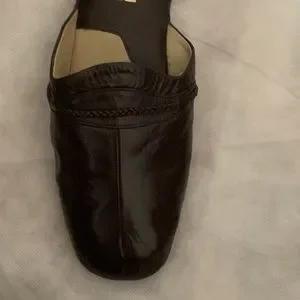 New FEABER Dark Brown Leather Slippers. FEABER | Shoes | New Feaber Dark Brown Leather Slippers  main image 3